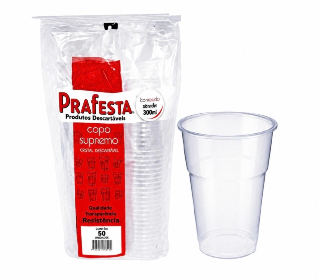 Copo 300 Ml Supremo Cristal Descartável