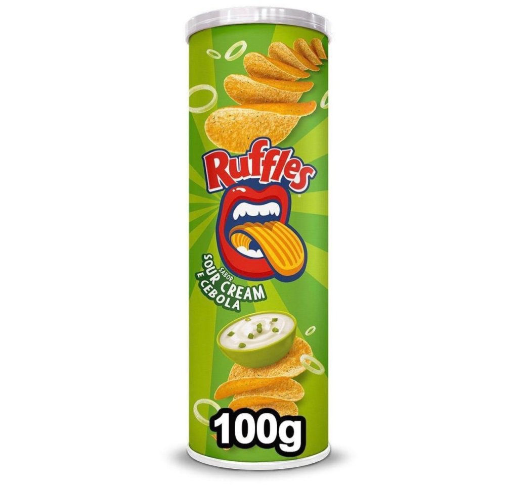 RUFFLES BATATA LATA CREME E CEBOLA 100G