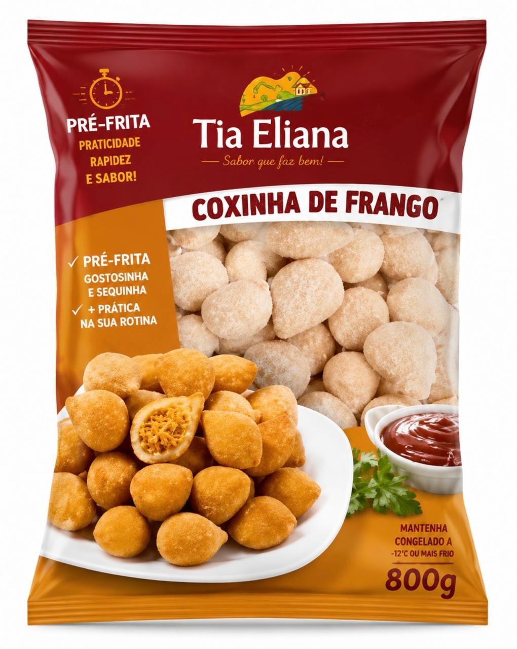 COXINHA DE FRANGO COQUETEL TIA ELIANE 800G