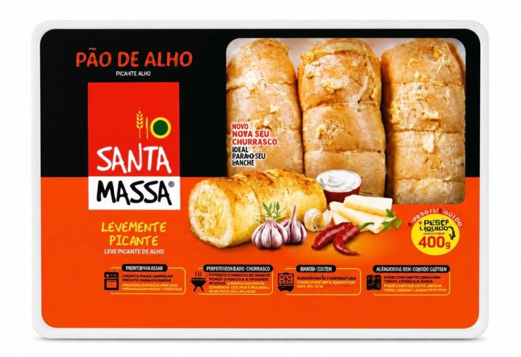 Pão De Alho Picante Santa Massa 400 Gr
