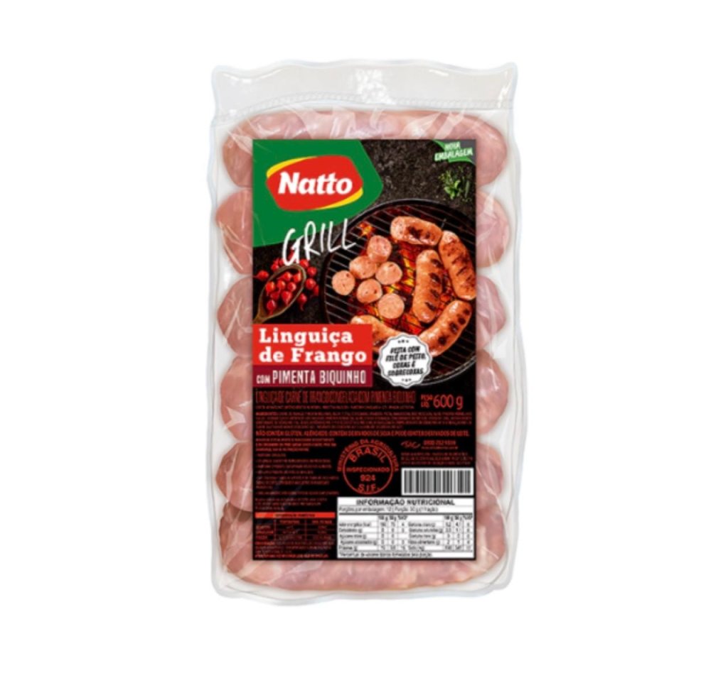 Linguiça De Frango Pimenta Natto Cong Pct 600g