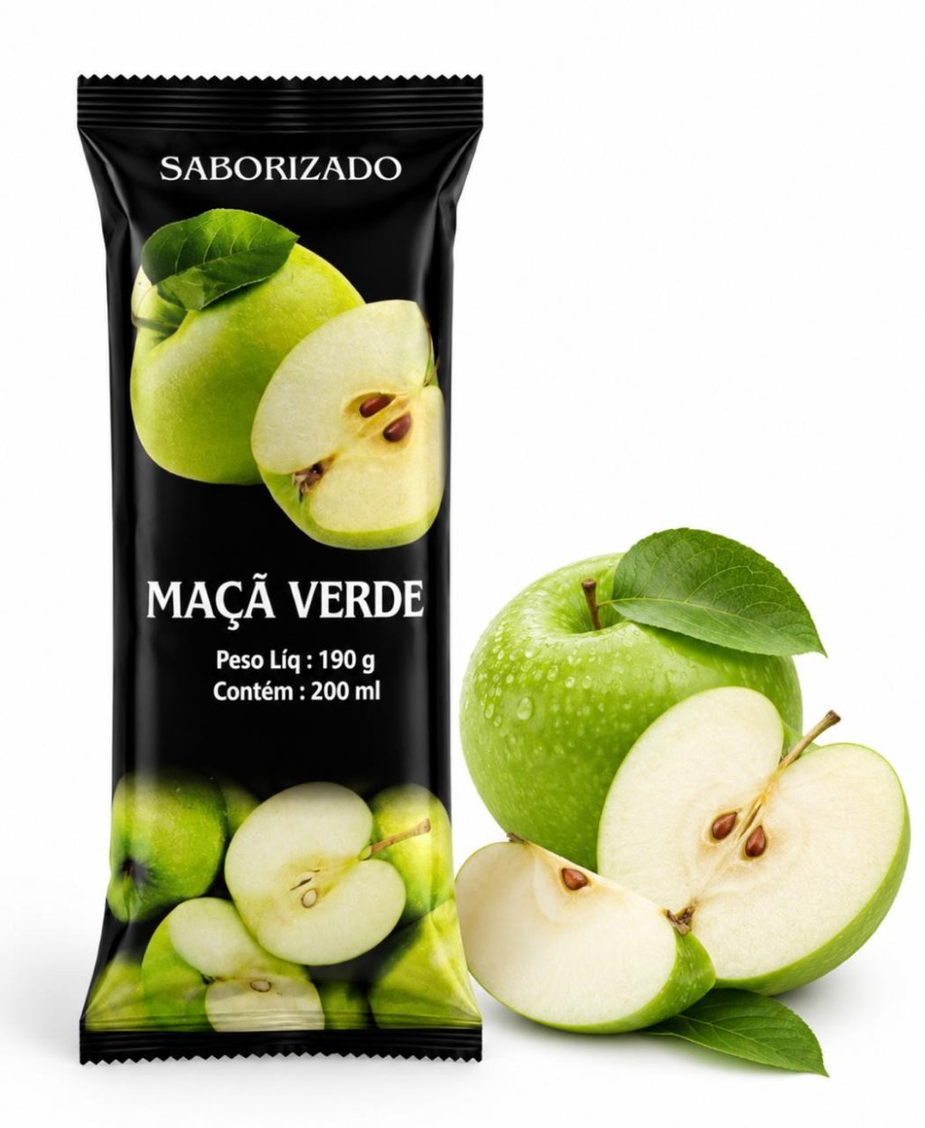 Gelo Saborizado Maça Verde