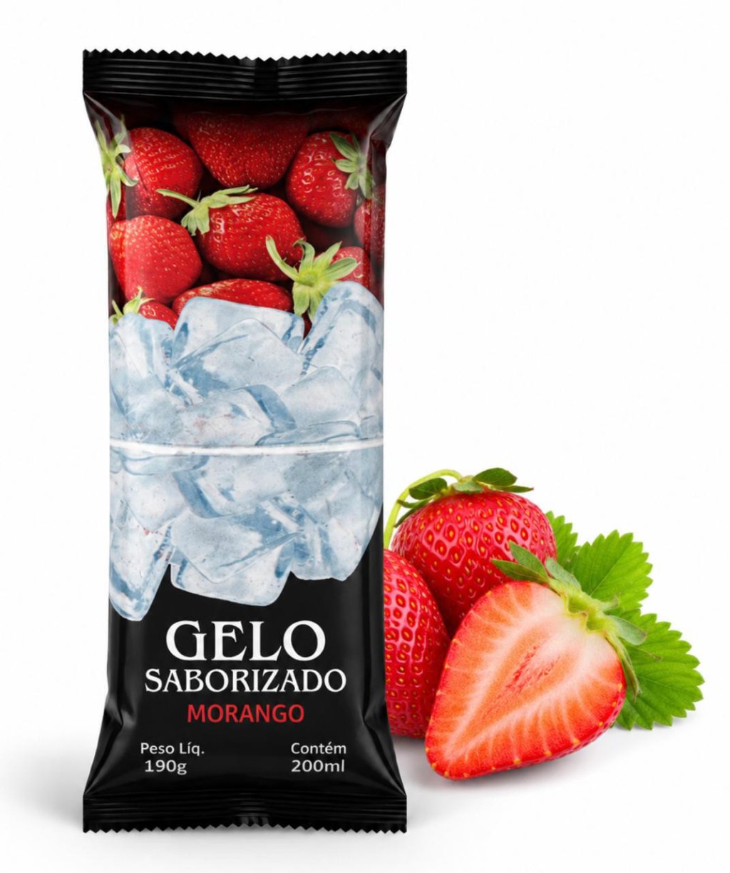 Gelo Saborizado Morango