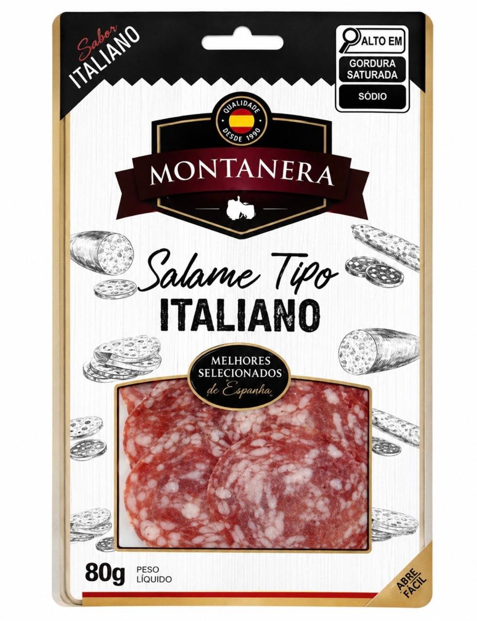 Salame Tipo Italiano Montanera 80g