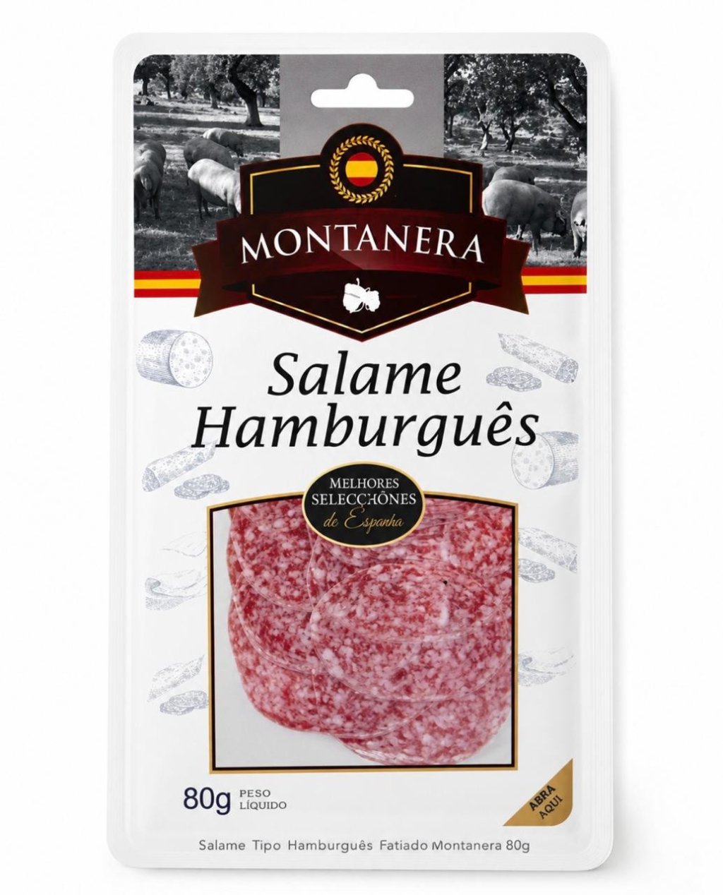 Salame Tipo Hamburgues Fatiado Montanera 80g
