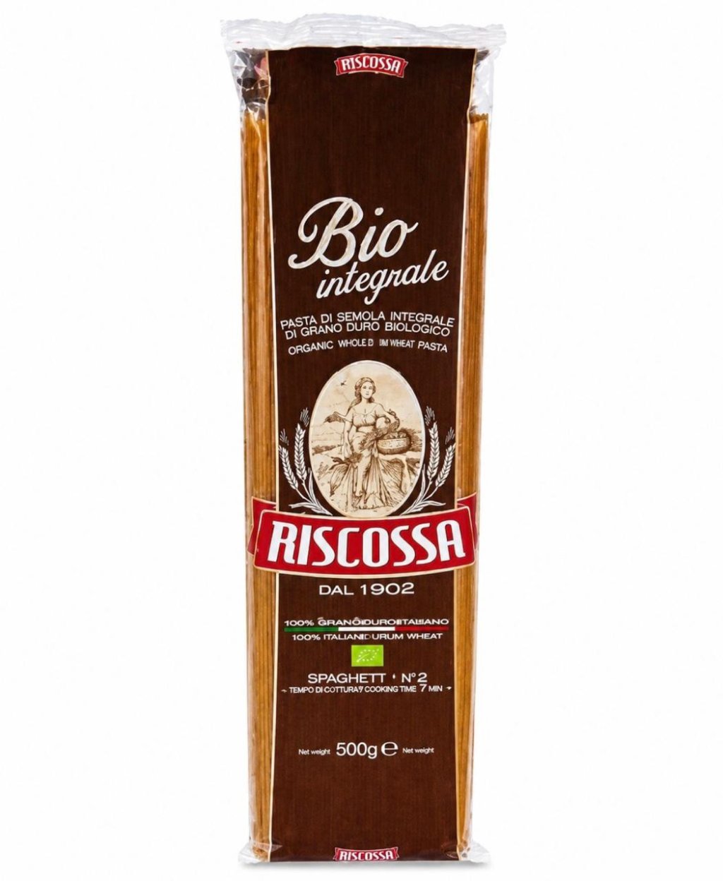Massa Spaghetti Integral Grano Duro Riscossa 500g