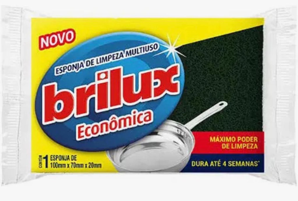Esponja de Limpeza Multiuso Brilux 